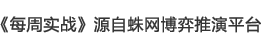 《每周实战》源自蛛网博弈推演平台 《每周实战》源自蛛网博弈推演平台
